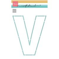 Marianne Design • craft stencil letter v (vaderdag)