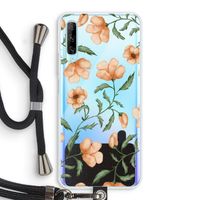 Peachy flowers: Huawei P Smart Pro Transparant Hoesje met koord