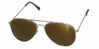 HIP Classic pilotenbril goudkleurig / bruin Standaard - thumbnail