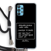 Mijn Motto's: Samsung Galaxy A32 4G Transparant Hoesje met koord