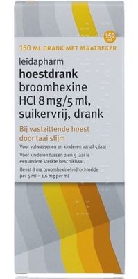 Leidapharm Hoestdrank Broomhexine HCI 8mg/5ml Suikervrij