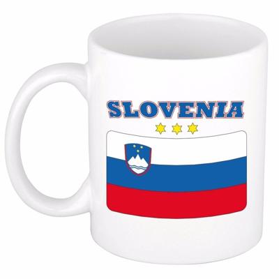 Koffie mok - Slovenie - vlag print - 300 ml - wit - keramiek - Supporters - Landen - Beker Koffie mok - Slovenie - vlag print - 300 ml - wit - keramiek - Supporters - Landen - Beker