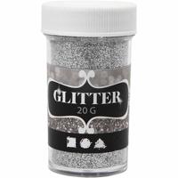 Creativ Company Glitter, zilver, 20 gr/ 1 doosje