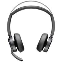 HP Poly Voyager Focus 2 On Ear headset Computer Bluetooth Stereo Zwart Noise Cancelling Volumeregeling, Microfoon uitschakelbaar (mute)