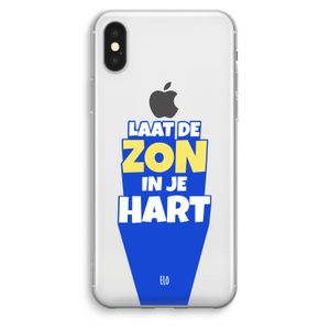 Laat de zon in je hart: iPhone XS Max Transparant Hoesje