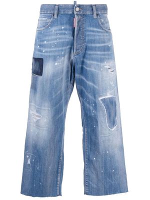 DSQUARED2 jean ample à effet usé - Bleu