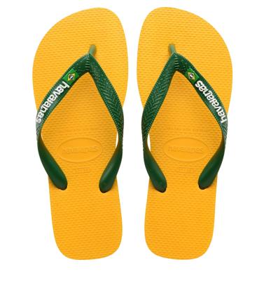 Havaianas - Brasil Logo pop yellow Rubber Unisex