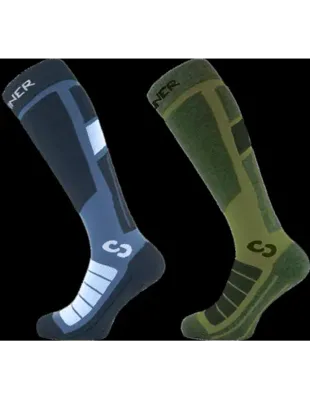 Sinner Ski Sock Pro 2-pack (navy / Groen) 36-38 Navy / Groen Sinner Ski Sock Pro 2-pack (navy / Groen) 36-38 Navy / Groen