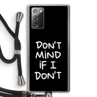 Don't Mind: Samsung Galaxy Note 20 / Note 20 5G Transparant Hoesje met koord