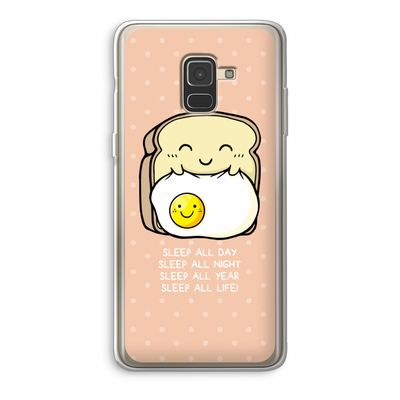 Sleep All Day: Samsung Galaxy A8 (2018) Transparant Hoesje