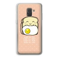 Sleep All Day: Samsung Galaxy A8 (2018) Transparant Hoesje