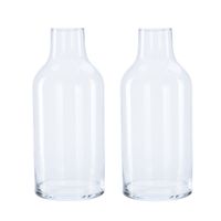 2x Glazen fles vaas/vazen 13,5 x 30 cm transparant 3300 ml - thumbnail