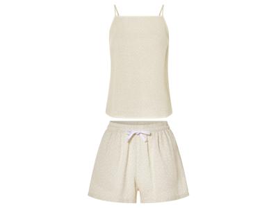 esmara Mousseline dames pyjama (Beige, XS (32/34))