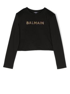 Balmain Kids t-shirt à logo imprimé - Noir