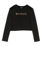 Balmain Kids t-shirt à logo imprimé - Noir - thumbnail