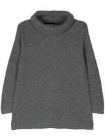 Emporio Armani pull nervuré à col roulé - Gris