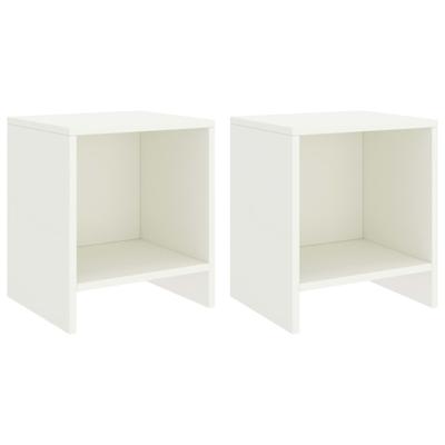 Nachtkastjes 2 st 35x30x40 cm massief grenenhout wit