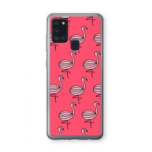 Flamingo: Samsung Galaxy A21s Transparant Hoesje