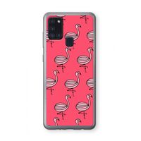 Flamingo: Samsung Galaxy A21s Transparant Hoesje