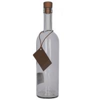 Fles met kurk - 750 ml - glas - Glasflessen / flessen met kurk - Decoratie of opslag - transparant