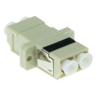 ACT Fiber optic LC-LC duplex adapter multimode OM1/OM2 flens