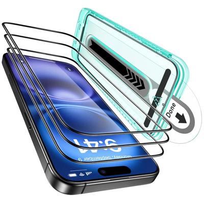 iPhone 16 Plus/15 Plus Tempered-Glass Screen Protector - 3 Pack with Flawless Fit tray