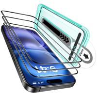 iPhone 16 Plus/15 Plus Tempered-Glass Screen Protector - 3 Pack with Flawless Fit tray