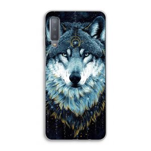 Darkness Wolf: Samsung Galaxy A7 (2018) Transparant Hoesje