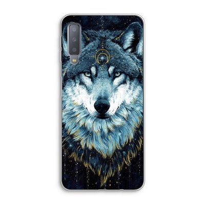 Darkness Wolf: Samsung Galaxy A7 (2018) Transparant Hoesje