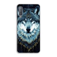 Darkness Wolf: Samsung Galaxy A7 (2018) Transparant Hoesje