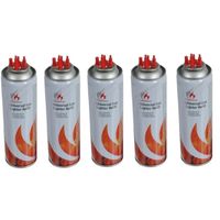 5x Aansteker gas / butaan gasfles 250 ml