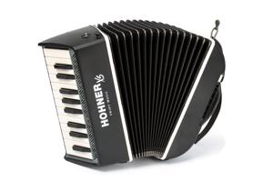 Hohner A2902 accordeon Klavieraccordeon 15 knoppen 21 toetsen Zwart, Wit