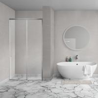 Aqua Vista Lokla Linea nisdeur - 140x200cm - incl. montageset - gebrosteld rvs R-MB-LC140-SCX