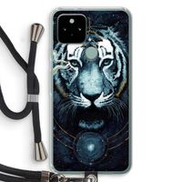 Darkness Tiger: Pixel 5 Transparant Hoesje met koord