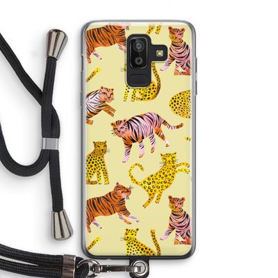 Cute Tigers and Leopards: Samsung Galaxy J8 (2018) Transparant Hoesje met koord