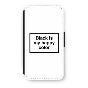 Black is my happy color: iPhone X Flip Hoesje