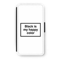 Black is my happy color: iPhone X Flip Hoesje