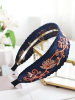 Ethnic Embroidered Lace Pastoral Floral Headband - thumbnail