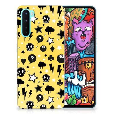 Silicone Back Case OnePlus Nord Punk Geel Silicone Back Case OnePlus Nord Punk Geel