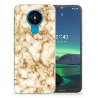 Nokia 1.4 TPU Siliconen Hoesje Marmer Goud