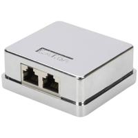 Digitus DN-93713 Netwerkdoos Opbouw (op muur) CAT 6A 2 poorten Zwart