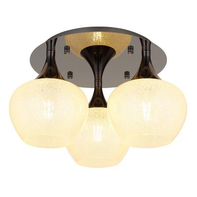 Globo Antraciet plafondlampMaxy met wit glas 3-lichts Ø 45cm - 15548-3DK