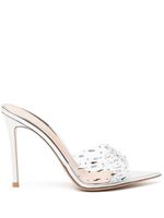 Gianvito Rossi mules à ornements en cristal - Argent