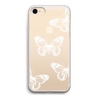 White butterfly: iPhone 7 Transparant Hoesje