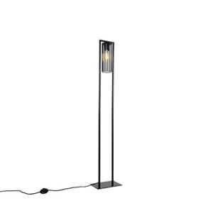 QAZQA Smart moderne vloerlamp zwart incl. Wifi ST64 - Balenco Wazo