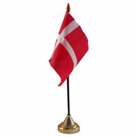 Denemarken tafelvlaggetje 10 x 15 cm met standaard - thumbnail