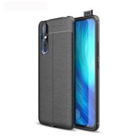Litchi textuur TPU schokbestendige bij Vivo X27 (zwart)