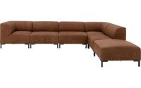 Goossens Excellent Hoekbank Marshall Met Hocker bruin, leer, 1,5-zits, urban industrieel Goossens Excellent Hoekbank Marshall Met Hocker bruin, leer, 1,5-zits, urban industrieel
