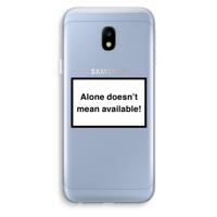 Alone: Samsung Galaxy J3 (2017) Transparant Hoesje - thumbnail