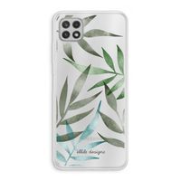 Tropical watercolor leaves: Samsung Galaxy A22 4G Transparant Hoesje